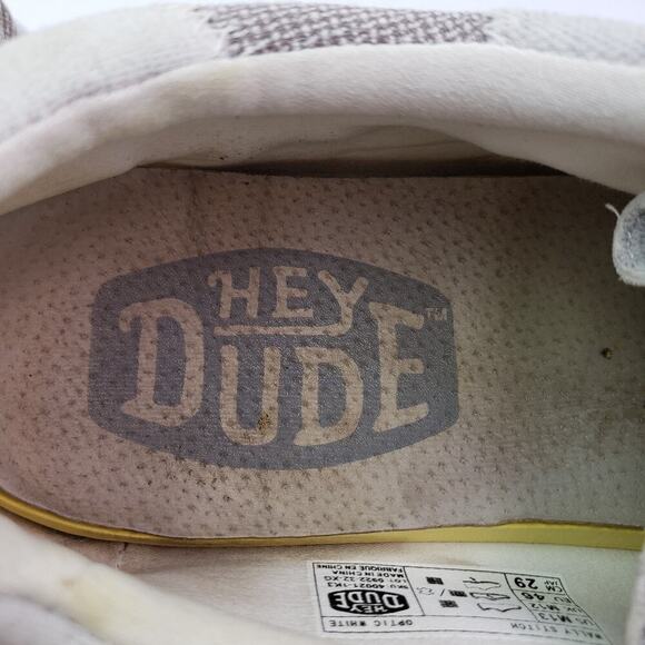 Hey Dude Wally Stitch Mens Size 13 Optic White Slip On Casual Loafer Shoes main image 10
